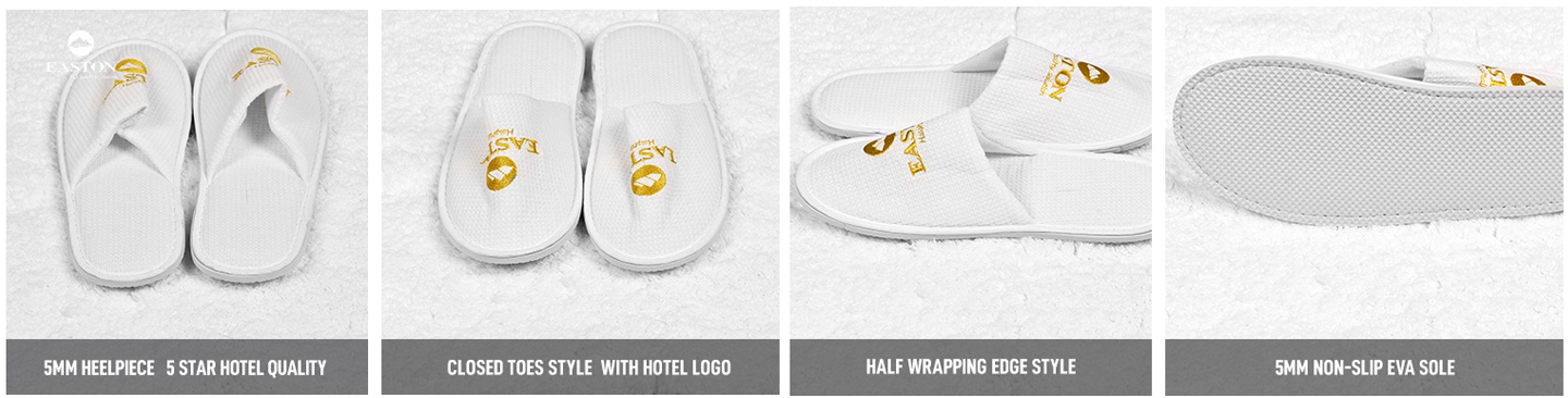 high-quality-disposable-hotel-cotton-closed-toe-waffle-slippers-for-travel-xq