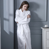 Luxury Hotel Style White Cotton Terry Cloth Bathrobe Wholesale