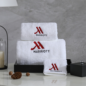  Luxury Hotel Use White Bath Towels Embroidered