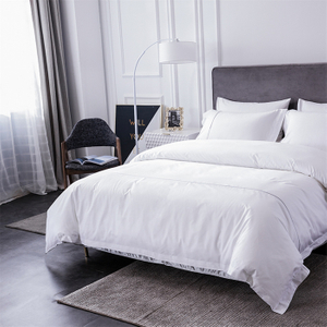 Wholesale 4pcs Duvet Cover Sheet White Bed Linen Bedding Set