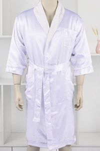 Hotel Luxurious Imitation Silk Bathrobes Custom Hotel Style 