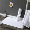 Hotel Floor White Cotton Washable Non Slip Bath Mats Wholesale