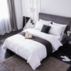 5 Star Hotel Room Luxury White Stain 100% Cotton Queen Size Bedding Set