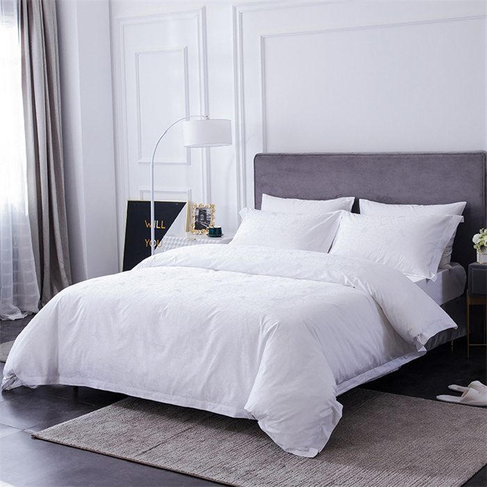 Jacquard Design Cotton Bedding Hotel Bed Linen Supplies 