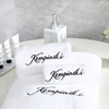 Luxury Hotel Style Embroidery Logo White Bath Towels Set Wholesale