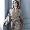 Custom 5 Star Hotel Fluffy Bathrobe Terry Cloth 100% Cotton