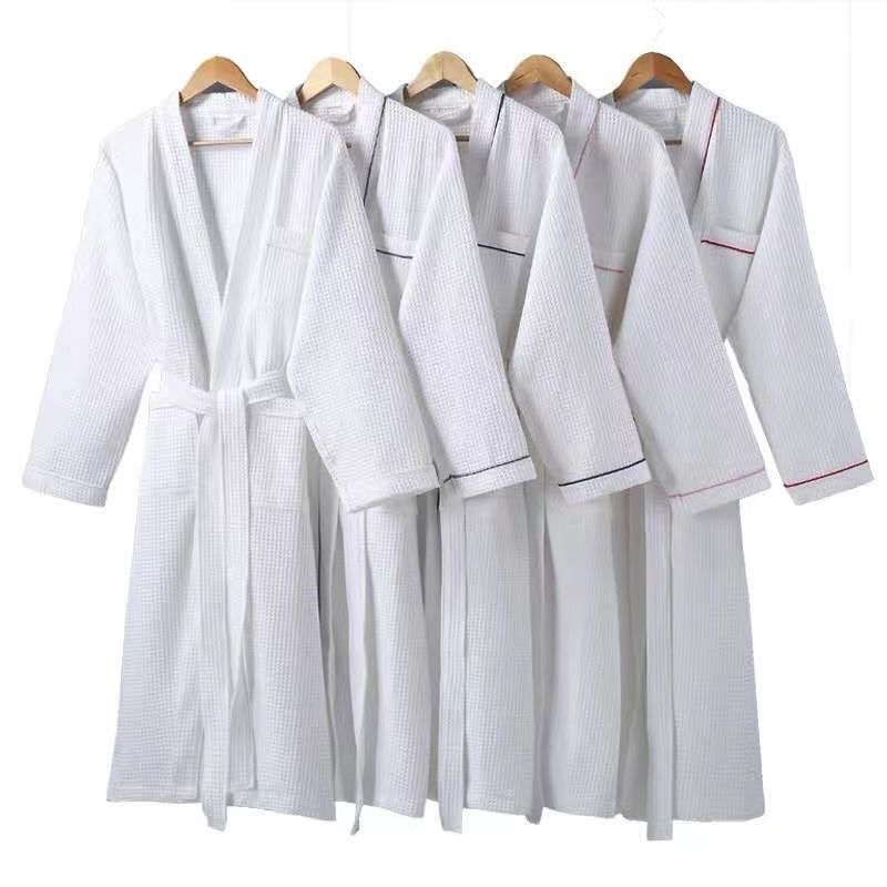 Custom Cotton Bathrobe High Quality Hotel White Bathrobe