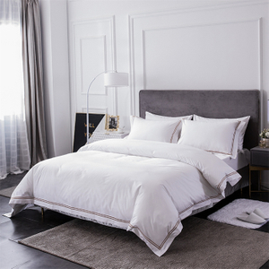 Wholesale White Luxury Hotel Linen Bedding 300 Thread Count 