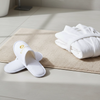 Premium Cotton Closed-Toe Hotel Waffle Slippers