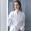 Luxury Hotel Style White Cotton Terry Cloth Bathrobe Wholesale