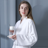 Luxury White Hotel Bathrobes Cotton Towelling embroidered