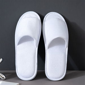 Bathroom Hotel Slippers Cotton Opened Toe Disposable Slippers