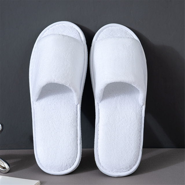Custom Slippers Hotel Open Toe Coral Velvet Disposable Slippers