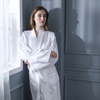 Luxury Hotel Style White Cotton Terry Cloth Bathrobe Wholesale