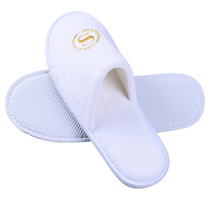 EASTON Plush Hotel Room Disposable Slippers