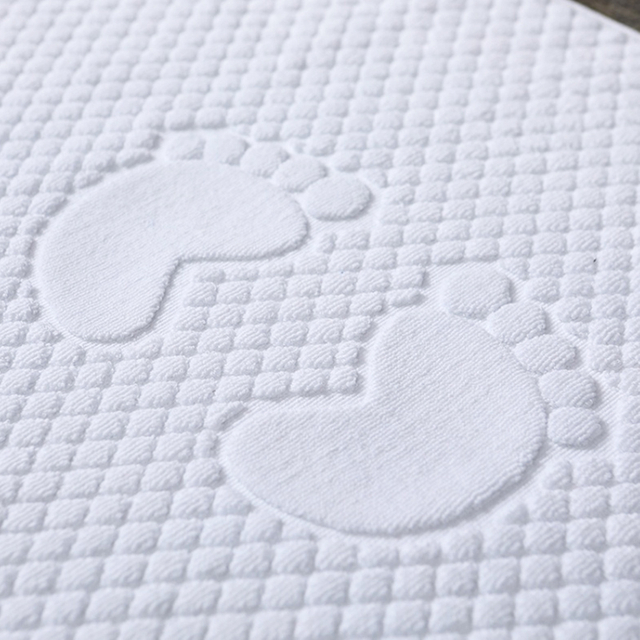 Hotel Bathroom Rugs Classic Non Slip White Luxury Bath Mat Towel