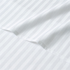 Custom Hotel 4-Piece White Cotton Stripe Duvet Cover Set