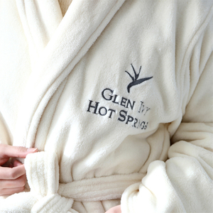 Custom 100% Cotton Long Bathrobes Women 5 Star Hotel Spa
