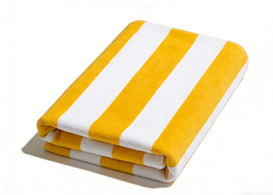 Boutique Hotel Beach Towels Extra Long Custom Yellow Towels 