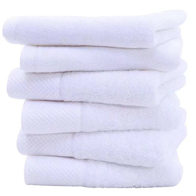White Polyester Towels Floor Towels for Hotel Bathroom 