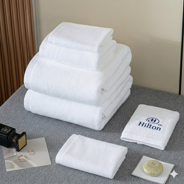 Custom Embroidered Cotton Towels Hotel Quality for Sale 