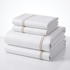 Custom Embroidered Cotton Hotel Duvet Cover Set Single Size